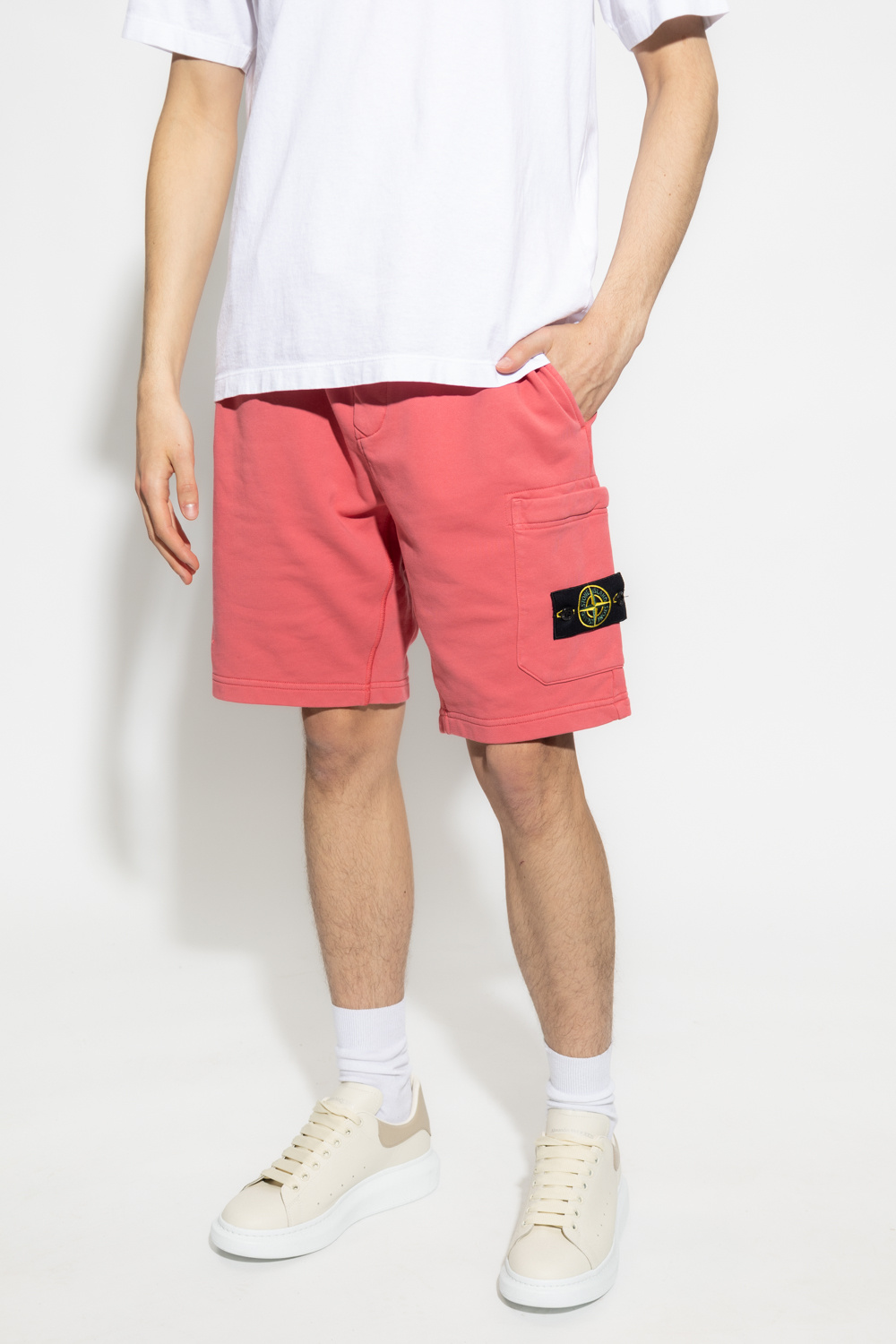 Pink Shorts with logo Stone Island - Vitkac Canada